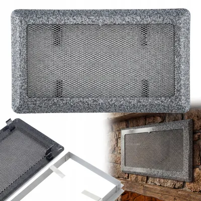 Produktbild von Kaminlüftungsgitter 16 x 30 cm, Metall, silber lackiert
