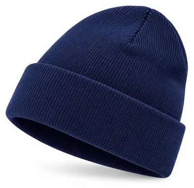 Produktbild von Go Go Gadget – Strickmütze – warme Wintermütze – Uni – Einheitsgröße – doppellagig gestrickt – für Damen und Herren – Dunkelblau
