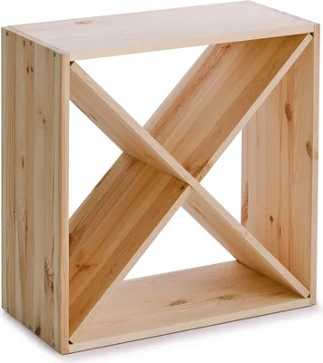Immagine prodotto di Portabottiglie ZELLER 13170 per 24 bottiglie, legno di pino  / Sistema portabottiglie per vino