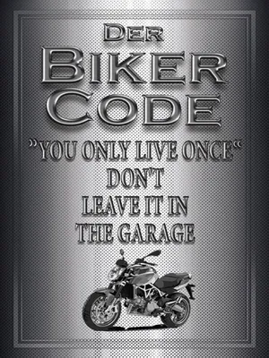 Produktbild von vianmo Holzschild 40x30 cm Motorrad Biker Code you only live once