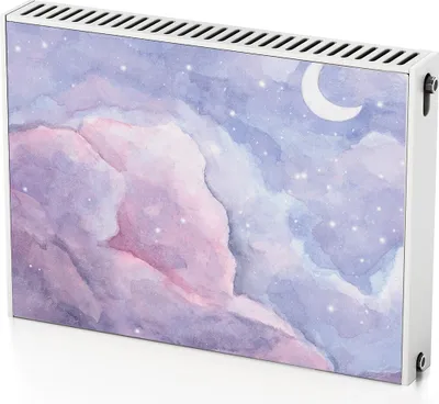 Produktbild von Mondsterne – Magnetische Heizkörperabdeckung – 80x60 cm – Magnet Heizkörperabdeckung – 3D Würfel – Heizkörperverkleidung – Magnetische Wandverkleidung – Wetterfest
