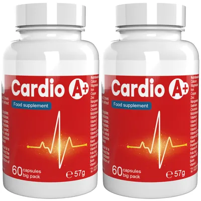 Zdjęcie produktu dla Cardio A+ - 120 Kapsułek - (2 x 60 Kapsułek) - 2 Dawki