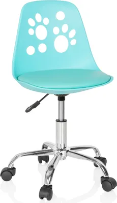 Produktbild von hjh OFFICE Kinderdrehstuhl FANCY I Schreibtischstuhl für Kinder höhenverstellbar ohne Armlehnen Kunstleder