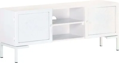Produktbild von The Living Store TV-Schrank Weiß 115x30x46 cm Massivholz Mango