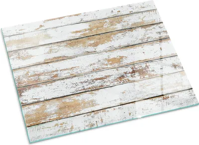 Produktbild von Abgenutzte Holzplatte – Glasbodenplatte für – Kaminofen – Kaminplatte Glas – Schutzglas – Funkenschutzplatte –Glasbodenplatte Feuerfeste – Hitzeschutzplatte – Bodenschutz aus Glas – 80x60 cm