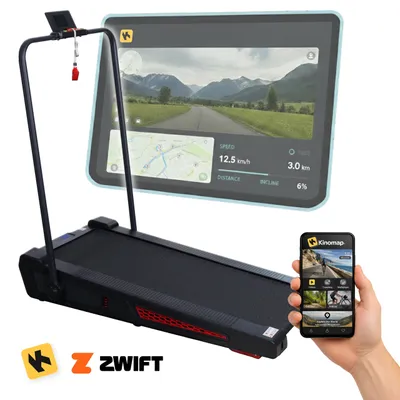 Zdjęcie produktu dla Bieżnia domowa elektryczna TOLLO 3750 Aplikacja Corciano 2w1 3HP 130 kg 14km/h