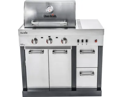 Produktbild von Gasgrill Char-Broil Ultimate 3200 3 Brenner Edelstahl inkl. Ablage, Deckelthermometer, Fettauffangschale, Seitenablage, Warmhalterost, Grillrost