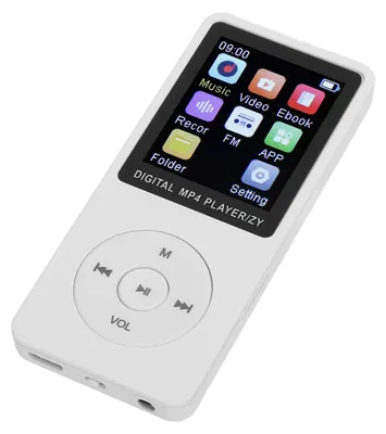 Imagen del producto de Reproductor de MP3 con Bluetooth 5.0, pantalla HiFi de 1.8 pulgadas, reproductor de música MP3 portátil con radio FM, grabadora de voz y lector de libros electrónicos, ideal para deportes y actividades al aire libre, color blanco