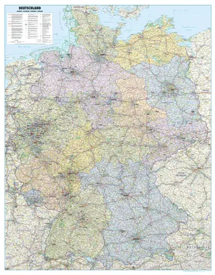 Produktbild von Poster Straßenkarte Deutschland. Maßstab 1:700 000