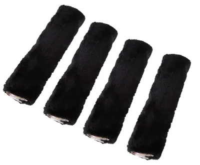 Immagine prodotto di 4 cinghie per cintura di sicurezza auto in pelle di agnello, imbottiture per le spalle, colore nero