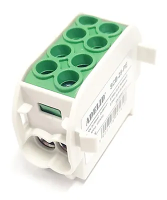 Obrázek produktu pro Svorkovnice rozbočovací Adelid SCB-25-G, 25mm, zelená, stohovatelná, DIN