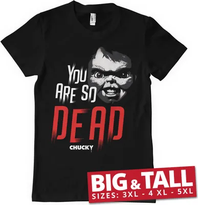 Produktbild von Chucky - You Are So Dead Big & Tall T-Shirt - Black - 4XL