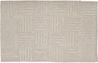 Productafbeelding van Badmat van katoen, rechthoekig, 60 x 90 cm, zandkleurig, wasbaar