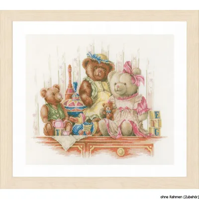 Produktbild von Lanarte Kreuzstichset "Spielzeug & Teddy Zählstoff", Zählmuster