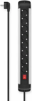 Immagine prodotto di Hama Steckdosenleiste, 8-fach, Schalter, Wandmontage, 1,5 m, Alu (00223105)