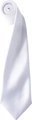 Immagine prodotto di Cravatta Premier da uomo in raso, tinta unita (2 pezzi/confezione) RW6934 (taglia unica) (bianco)