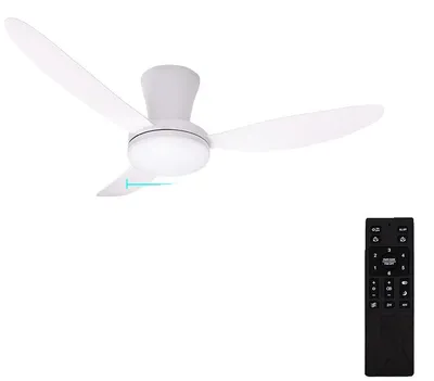 Immagine prodotto di Lampada con ventilatore da soffitto, 6 velocità, telecomando, ventilatore a 3 pale con luce