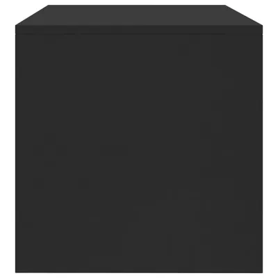 A black TV cabinet shown from the front.