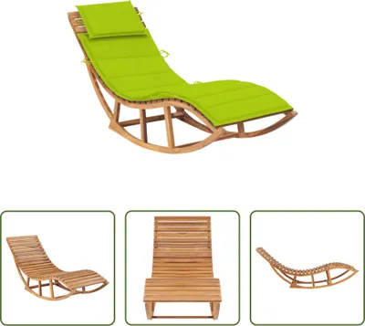 Produktbild von The Living Store Schaukelliege mit Auflage Massivholz Teak