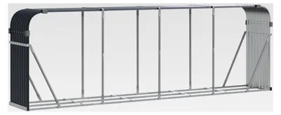 Produktbild von Kaminholzunterstand Anthrazit 300x45x100 cm aus verzinktem Stahl