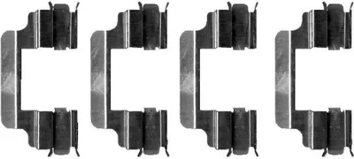 Produktbild von HELLA 8DZ 355 202-711 Zubehörsatz Scheibenbremsbelag Vorne passend für MERCEDES-BENZ A-Klasse (W169) C-Klasse Limousine (W203) B-Klasse (W245) CLK