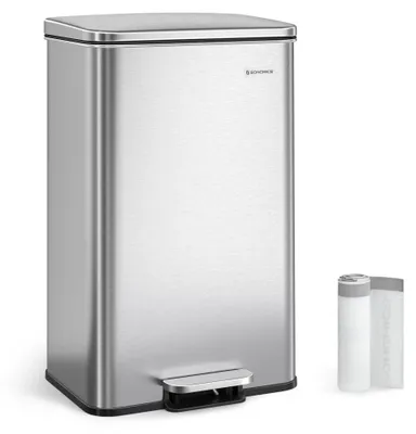 Produktbild von Mülleimer - Treteimer - 40 l Volumen - Mit Deckel - Für die Küche - Silber