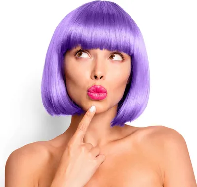 Produktbild von Bob Perücke für Damen, Herren & Kinder Cabaret cosplay Lila