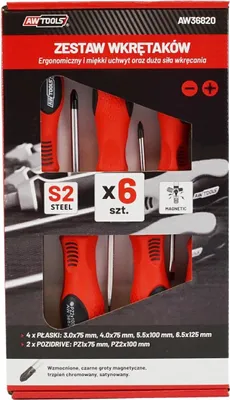 Obrázok produktu pre Awtools sada skrutkovačov s2 / 6ks.