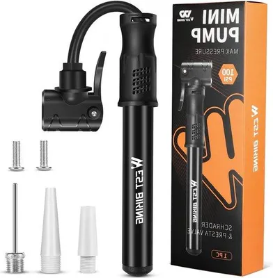 Produktbild von Famanu Mini-Luftpumpe Aluminium - Tragbar, Für Alle Ventile