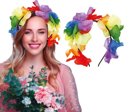 Immagine prodotto di Fiaba hippie fiore estate festival arcobaleno celebrazione capelli ornamento diaem copricapo moda accessorio festa laurea, colore: multicolore