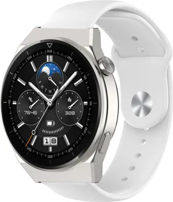 Produktbild von Strap-it Huawei Watch GT 3 Pro 46mm Sportarmband (Weiß)