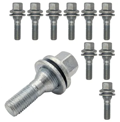 Produktbild von 10x Radschrauben M12x1.25 36mm Flachbund silber für Opel Astra L Astra L Sports Tourer Combo E Combo E 4x4 Combo E Life Combo E Tour Corsa