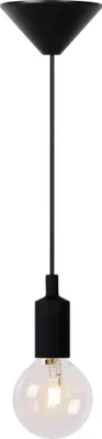 Produktbild von Pendelleuchte E27 Ø 10 cm H: max. 110 cm Schwarz rund Retro Design