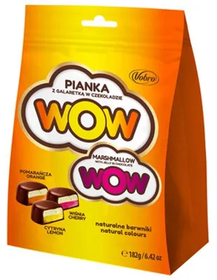 Zdjęcie produktu dla Vobro Pianko - Galaretka WOW w Czekoladzie 182g