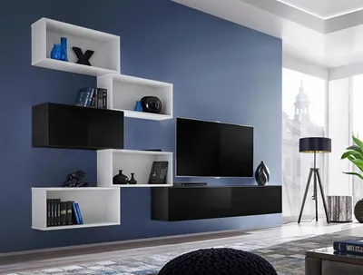 Immagine prodotto di Set di mobili da soggiorno Mobili di design Lowboard Scaffale da parete Moderno Legno Nuovo