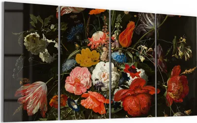 Produktbild von DEQORI Glasbild Echtglas 4x30x60 cm 'Blumenpracht ' Wandbilder XXL groß