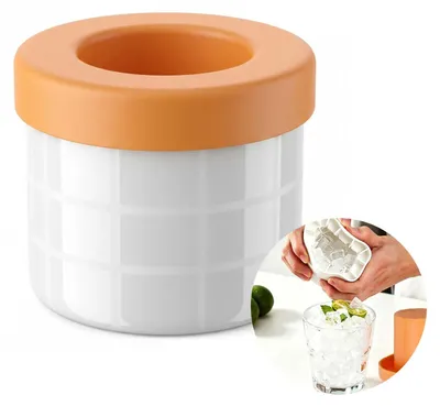 Produktbild von Mini Eiswürfelform - Silikon mit Deckel - Zur Herstellung kleiner Eiswürfel - Gelb