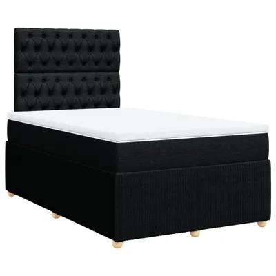 Produktbild von Boxspringbett mit Matratze Schwarz 120x200 cm Stoff