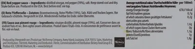 Produktbild von Tabasco- Pfeffersauce Rot 150ml