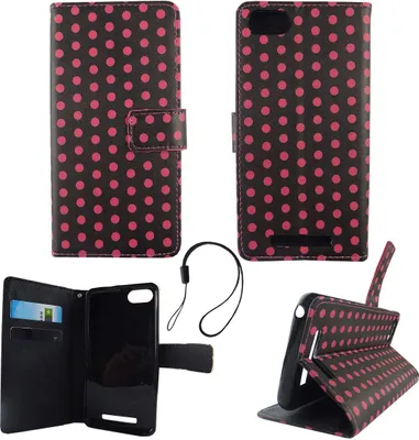 Imagen del producto de Funda para teléfono móvil Wiko Lenny 3, diseño de lunares, color y rosa
