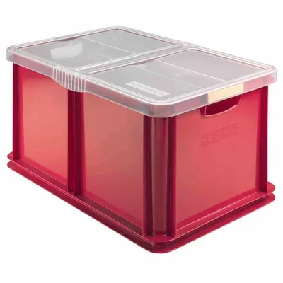 Immagine prodotto di HEIDRUN Eurobox con coperchio 60l 59x39x30cm colori assortiti