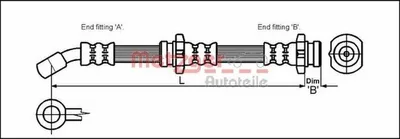 Produktbild von METZGER 4111973 Bremsschlauch für NISSAN MICRA II (K11)
