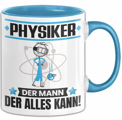 Produktbild von Physiker Tasse Geschenk für Physiker Der Mann Der Alles Kann Geschenkidee zum Geburtstag (Blau)