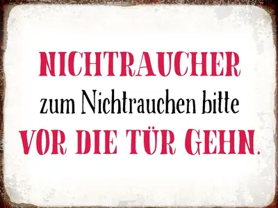 Produktbild von vianmo Holzschild 30x40 cm Nichtraucher bitte vor die Tür