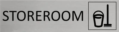Produktbild von CombiCraft Aluminium Türschild Storeroom 165x45mm mit 3M-Tape zur Befestigung, einfache Kennzeichnung von Räumen und Bereichen