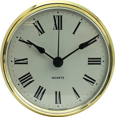 Produktbild von U.T.S. > Einsteckwerk Ø 58-65mm gelbgoldfarben Quarz römische Zahlen