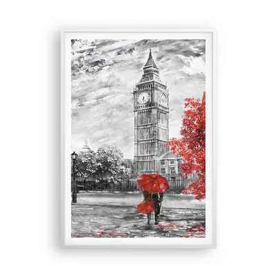 Produktbild von Gerahmtes Poster - Weißer Rahmen - London Bus - 70x100 cm - Wand Bild - Wanddeko - Wandbilder - Kunstposter - Wandposter - Bilderrahmen - Bilder - Kunstdruck - Wandbild - P2WPA70x100-3866