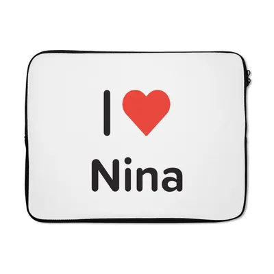 Produktbild von MuchoWow® Laptop Hülle 15 Zoll Ich liebe - Nina - Mädchen Laptoptasche - Laptoptasche - Sleeve - Rundum-Schutz