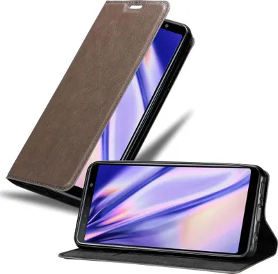 Immagine prodotto di Cadorabo custodia per Samsung Galaxy A7 2018 custodia protettiva in marrone custodia per cellulare cover chiusura magnetica