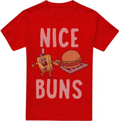 Produktbild von SpongeBob SquarePants - "Nice Buns" T-Shirt für Herren/Damen Uni TV15211 (L) (Rot)
